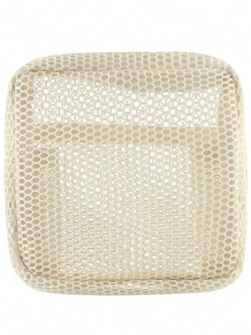 Beige Transparent Mesh Pouch